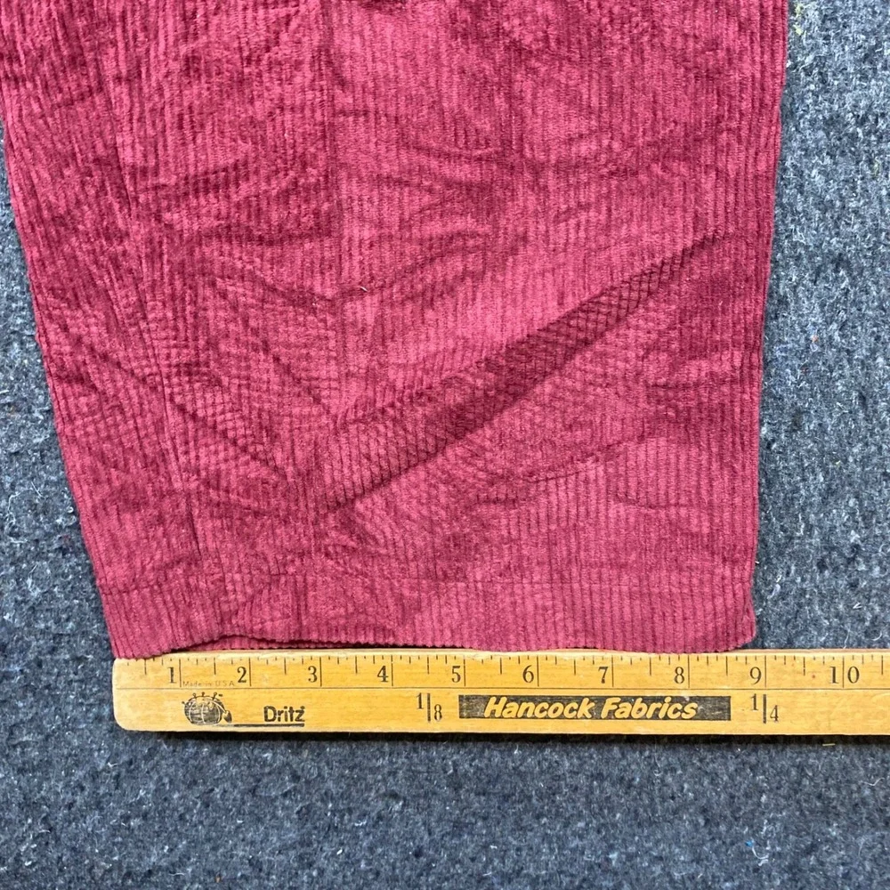 Krooked Skateboards Corduroy Pants Sz XL Mens Burgundy Skater Eyes Logo Lounge